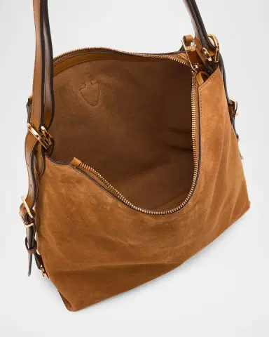 Tod's T Timeless Suede Shoulder Bag | Thumbnail 4 Tod's T Timeless Suede Shoulder Bag | Thumbnail 4