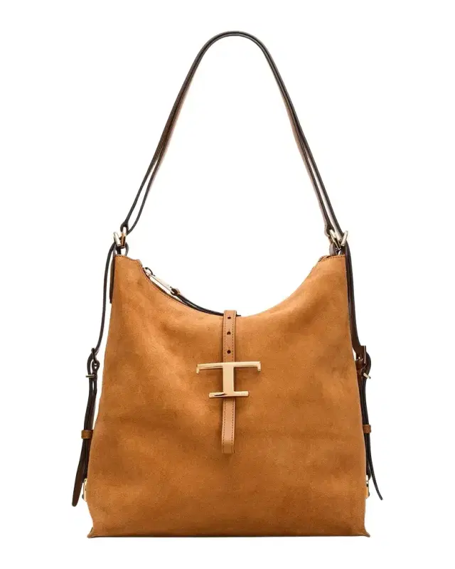 Tod's T Timeless Suede Shoulder Bag