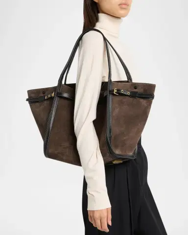 Tod's Belted Suede Shopping Tote Bag | Thumbnail 2 Tod's Belted Suede Shopping Tote Bag | Thumbnail 2