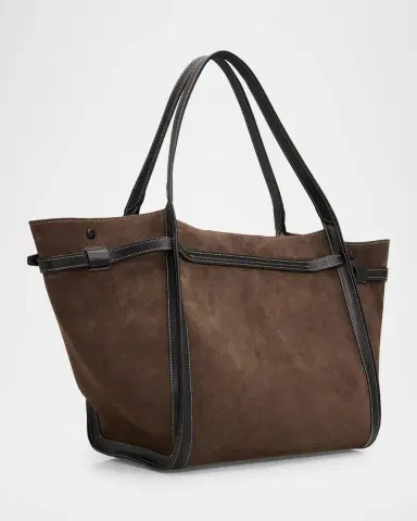 Tod's Belted Suede Shopping Tote Bag | Thumbnail 3 Tod's Belted Suede Shopping Tote Bag | Thumbnail 3