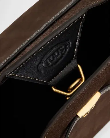 Tod's Belted Suede Shopping Tote Bag | Thumbnail 6 Tod's Belted Suede Shopping Tote Bag | Thumbnail 6