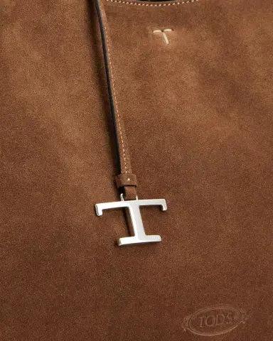 Tod's Medium Logo Suede Tote Bag | Thumbnail 3 Tod's Medium Logo Suede Tote Bag | Thumbnail 3