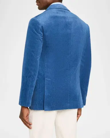 Brunello Cucinelli Men's Velvet Single-Breasted Suit Jacket | Thumbnail 3 Brunello Cucinelli Men's Velvet Single-Breasted Suit Jacket | Thumbnail 3