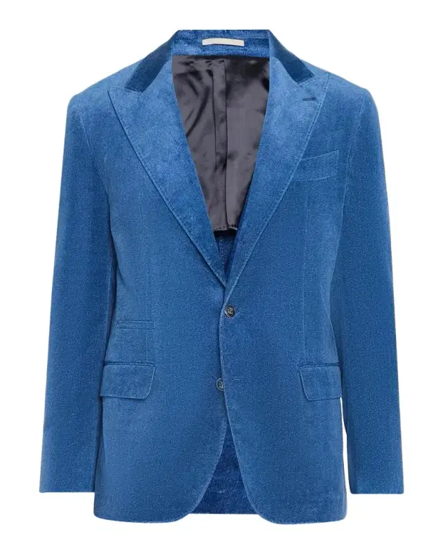 Brunello Cucinelli Men's Velvet Single-Breasted Suit Jacket
