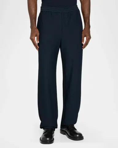 Giorgio Armani Men's Rice Stitch Pull-On Pants | Thumbnail 4