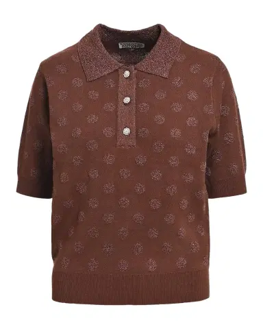 Essentiel Antwerp Krab Polka-Dot Jacquard Knit Polo | Thumbnail 1 Essentiel Antwerp Krab Polka-Dot Jacquard Knit Polo | Thumbnail 1