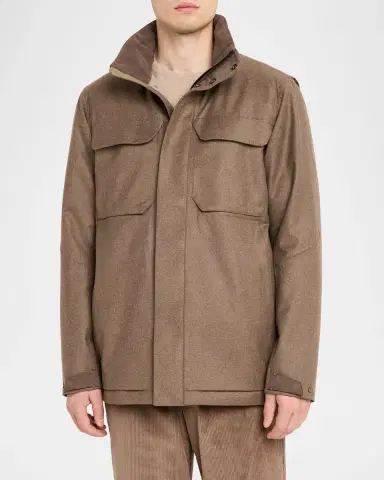 Sease Men's Wool-Cashmere Field Jacket | Thumbnail 4 Sease Men's Wool-Cashmere Field Jacket | Thumbnail 4
