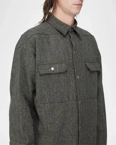 Rick Owens Wool-Blend Tweed Oversized Outershirt | Thumbnail 5