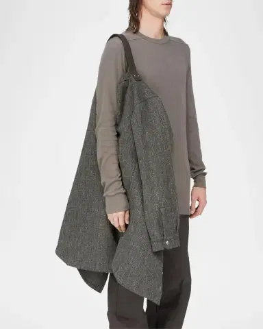 Rick Owens Wool-Blend Tweed Oversized Outershirt | Thumbnail 7