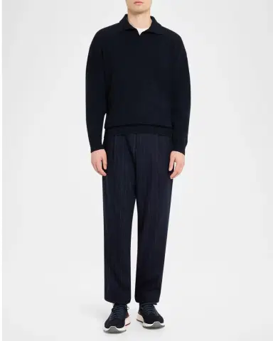Sease Men's Coarsehair Cashmere Polo Shirt | Thumbnail 2
