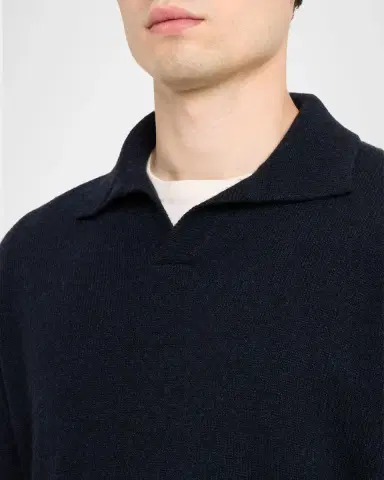 Sease Men's Coarsehair Cashmere Polo Shirt | Thumbnail 5