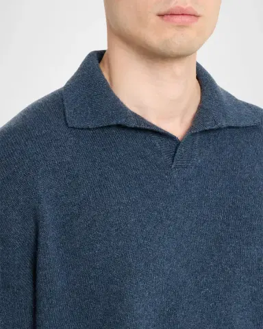 Sease Men's Coarsehair Cashmere Polo Shirt | Thumbnail 5