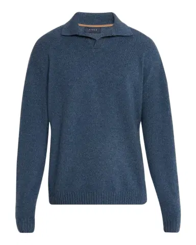 Sease Men's Coarsehair Cashmere Polo Shirt | Thumbnail 1