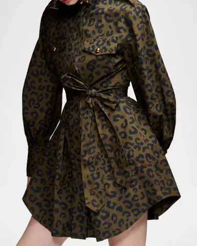 Essentiel Antwerp Keto Leopard-Printed Mini Shirtdress | Thumbnail 3 Essentiel Antwerp Keto Leopard-Printed Mini Shirtdress | Thumbnail 3