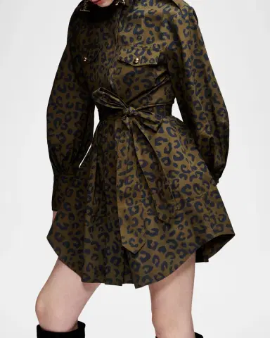 Essentiel Antwerp Keto Leopard-Printed Mini Shirtdress | Thumbnail 5 Essentiel Antwerp Keto Leopard-Printed Mini Shirtdress | Thumbnail 5