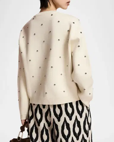 Essentiel Antwerp Klou Beaded Crewneck Sweater | Thumbnail 3