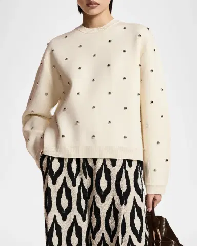 Essentiel Antwerp Klou Beaded Crewneck Sweater | Thumbnail 4