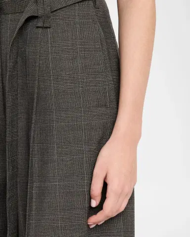 Simone Rocha Prince Of Wales Check Wool Wide-Leg Crop Trousers With Belt | Thumbnail 5 Simone Rocha Prince Of Wales Check Wool Wide-Leg Crop Trousers With Belt | Thumbnail 5
