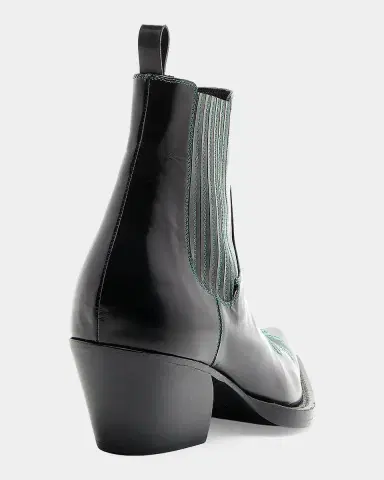 Marni Men's Polished Leather Western Chelsea Boots | Thumbnail 2