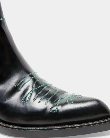 Marni Men's Polished Leather Western Chelsea Boots | Thumbnail 3