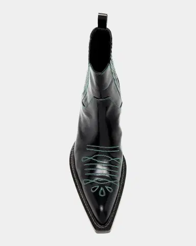 Marni Men's Polished Leather Western Chelsea Boots | Thumbnail 4