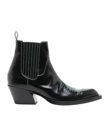 Marni Men's Polished Leather Western Chelsea Boots | Thumbnail 1