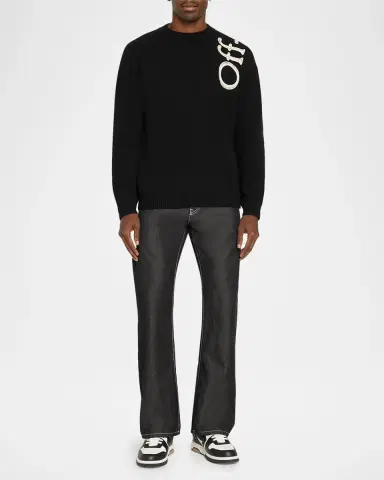 Off-White Vertical Bookish Knit Crewneck Sweater | Thumbnail 2