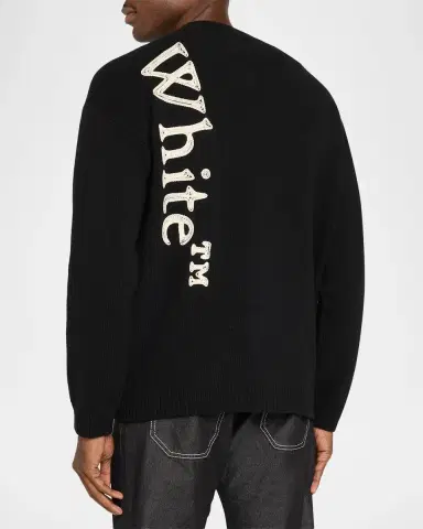 Off-White Vertical Bookish Knit Crewneck Sweater | Thumbnail 3