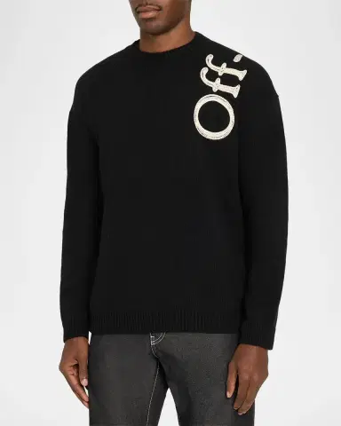 Off-White Vertical Bookish Knit Crewneck Sweater | Thumbnail 4
