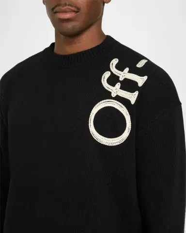 Off-White Vertical Bookish Knit Crewneck Sweater | Thumbnail 5