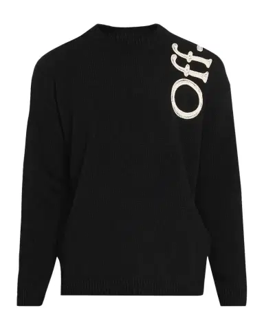 Off-White Vertical Bookish Knit Crewneck Sweater | Thumbnail 1