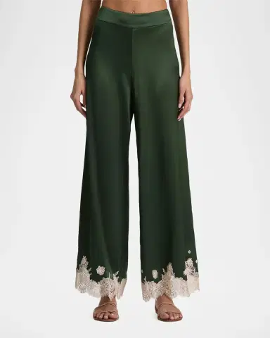 Alice + Olivia Athena Lace-Trim Satin Pants | Thumbnail 4