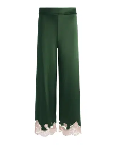 Alice + Olivia Athena Lace-Trim Satin Pants | Thumbnail 1