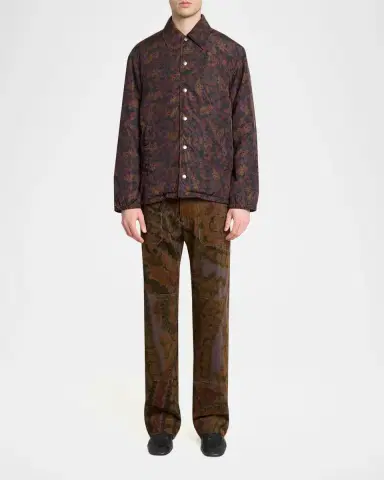 Dries Van Noten Men's Floral Bomber Jacket | Thumbnail 2
