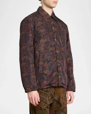 Dries Van Noten Men's Floral Bomber Jacket | Thumbnail 4