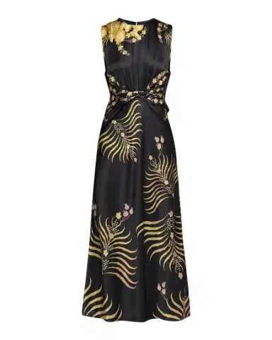 Saloni Gwen Printed Silk Dress | Thumbnail 1