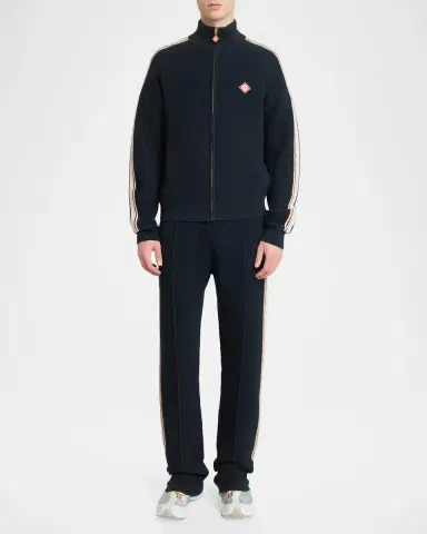 Casablanca Men's Cafe Culture Wool Track Jacket | Thumbnail 2