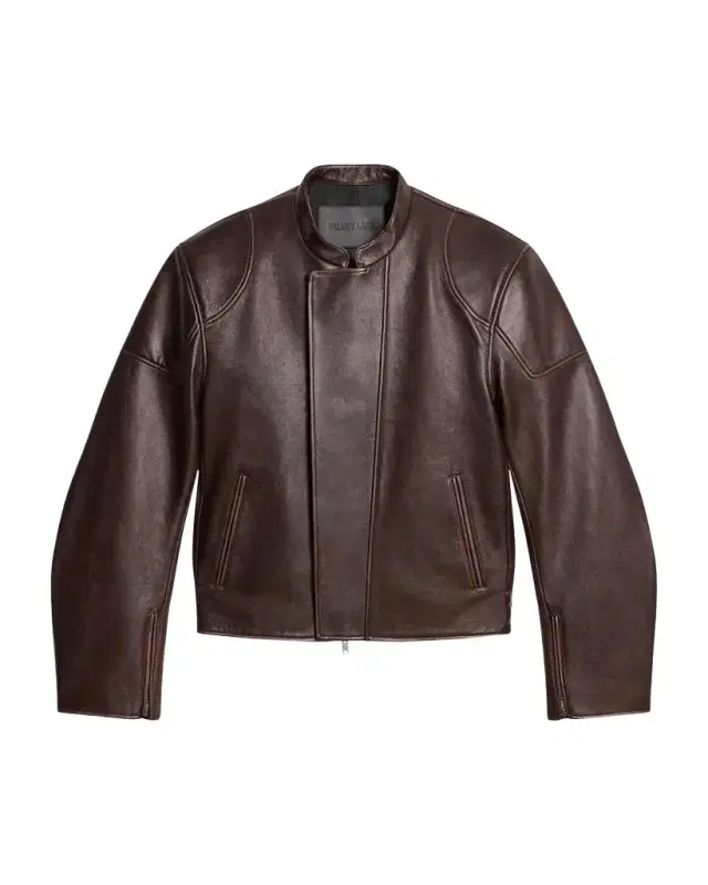 Helmut Lang Men's Leather Concealed-Zip Moto Jacket