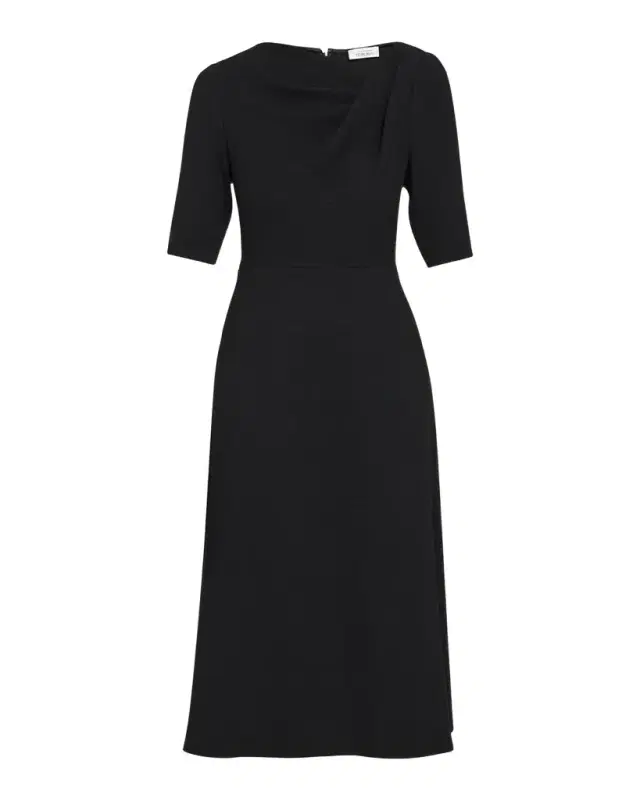 Crêpe Asymmetric A-Line Cocktail Dress