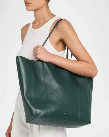 TOTEME Roam Creased Leather Tote Bag | Thumbnail 2