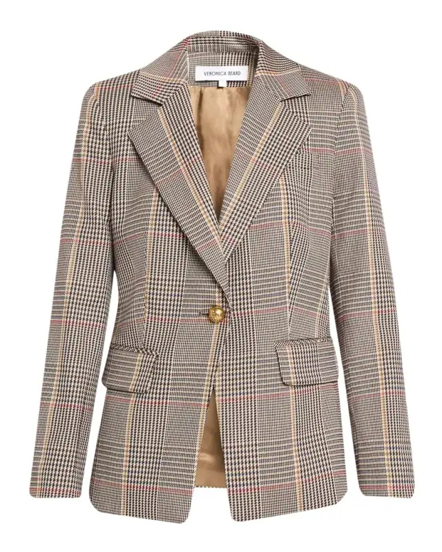 Veronica Beard Healy Glen Plaid Dickey Jacket