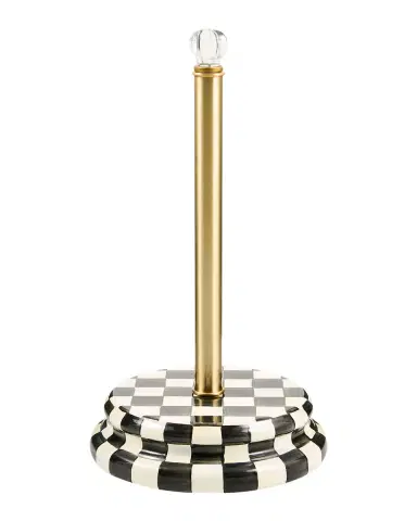 MacKenzie-Childs Courtly Check Stainless Steel & Glass Paper Towel Holder | Thumbnail 3 MacKenzie-Childs Courtly Check Stainless Steel & Glass Paper Towel Holder | Thumbnail 3
