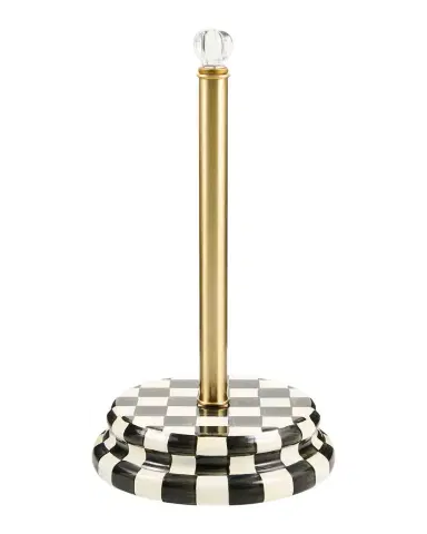 MacKenzie-Childs Courtly Check Stainless Steel & Glass Paper Towel Holder | Thumbnail 1 MacKenzie-Childs Courtly Check Stainless Steel & Glass Paper Towel Holder | Thumbnail 1
