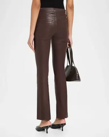 L'Agence Ruth High-Rise Coated Straight Raw Hem Jeans | Thumbnail 3 L'Agence Ruth High-Rise Coated Straight Raw Hem Jeans | Thumbnail 3