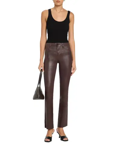 L'Agence Ruth High-Rise Coated Straight Raw Hem Jeans | Thumbnail 6 L'Agence Ruth High-Rise Coated Straight Raw Hem Jeans | Thumbnail 6