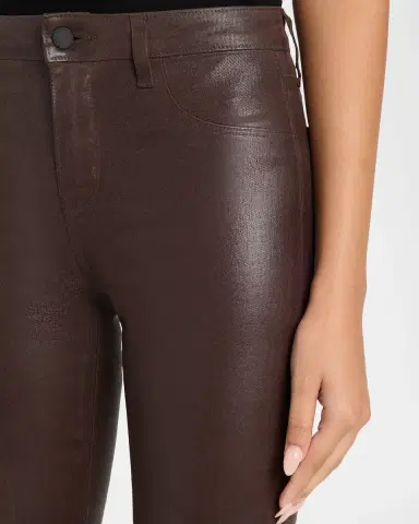 L'Agence Ruth High-Rise Coated Straight Raw Hem Jeans | Thumbnail 7 L'Agence Ruth High-Rise Coated Straight Raw Hem Jeans | Thumbnail 7