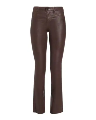 L'Agence Ruth High-Rise Coated Straight Raw Hem Jeans | Thumbnail 1 L'Agence Ruth High-Rise Coated Straight Raw Hem Jeans | Thumbnail 1