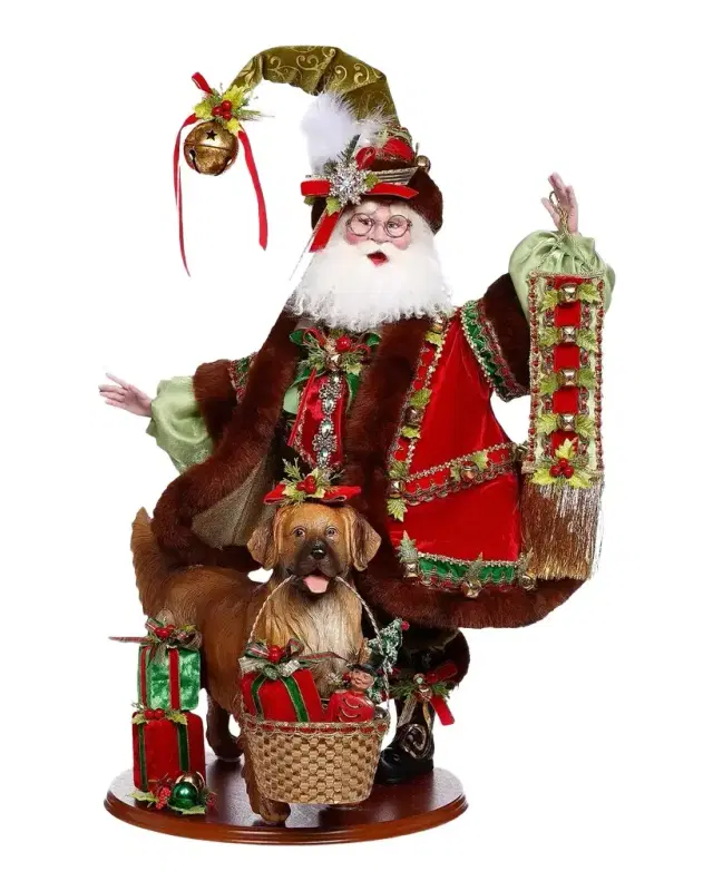 Mark Roberts Santa's Best Friend Collectible Christmas Figure