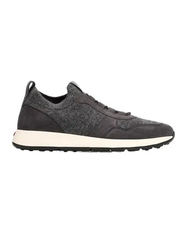 Tod's Men's Calzino Suede and Textile Elastic Drawstring Sneakers