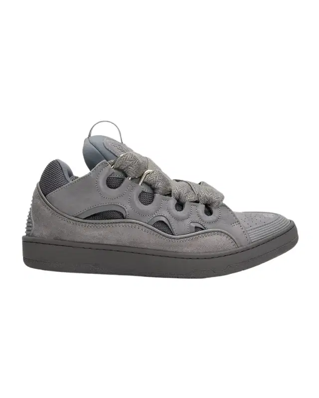 Lanvin Men's Curb Tonal Suede and Mesh Sneakers